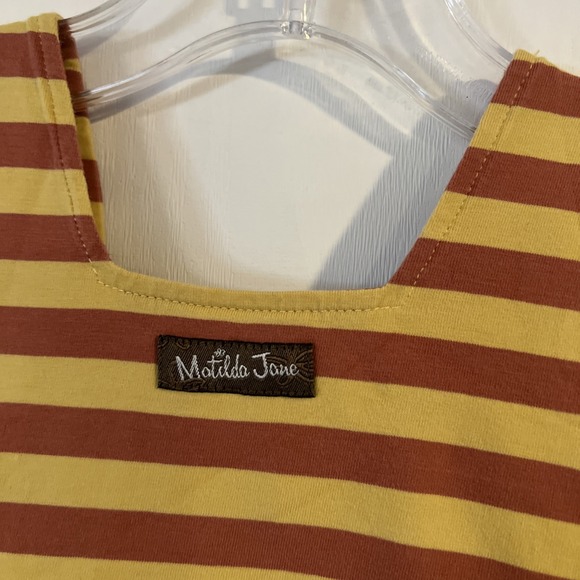 Matilda Jane Girl's Sz 6 Sailor Character Counts Tea Party Stripes Ruffle Top - Picture 6 of 7